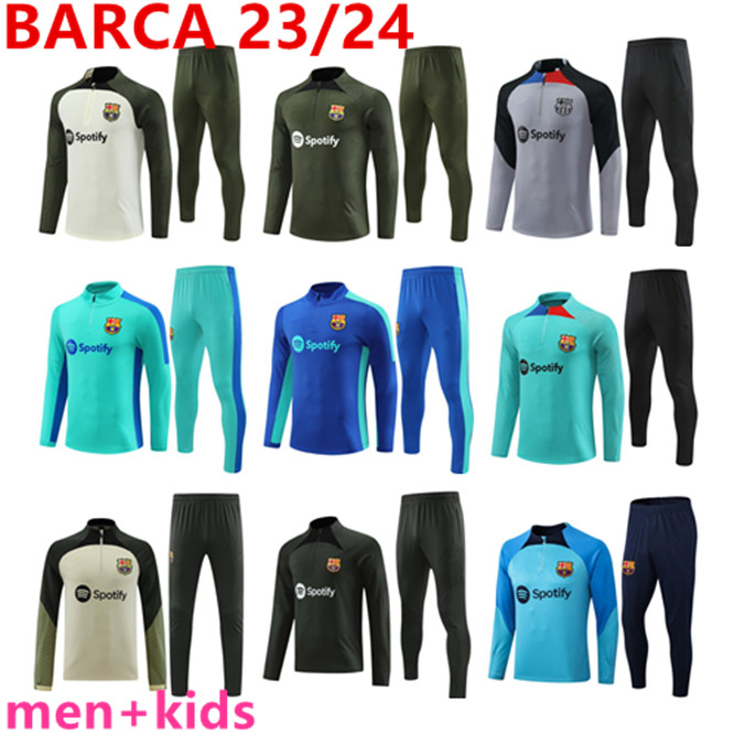 

23 24 Barcelona TRACKSUIT barca football men and kids SET adult boys LEWANDOWSKI PEDRI TRAINING SUIT 2023 2024 Barcelona training suit tracksuits outfit, Player version 3