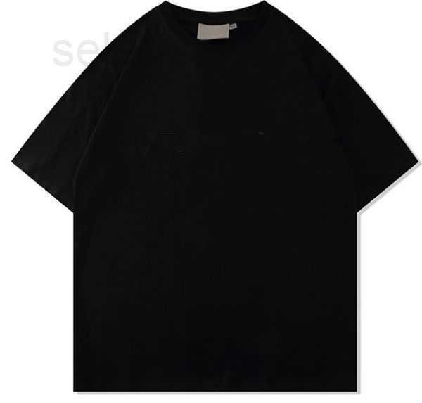 

Designer Tide t Shirts Chest Letter Laminated Print Short Sleeve High Street Loose Oversize Casual T-shirt Cortez Jacket Ess Essentail Hoody Tshirt 3 ZGZX, Black