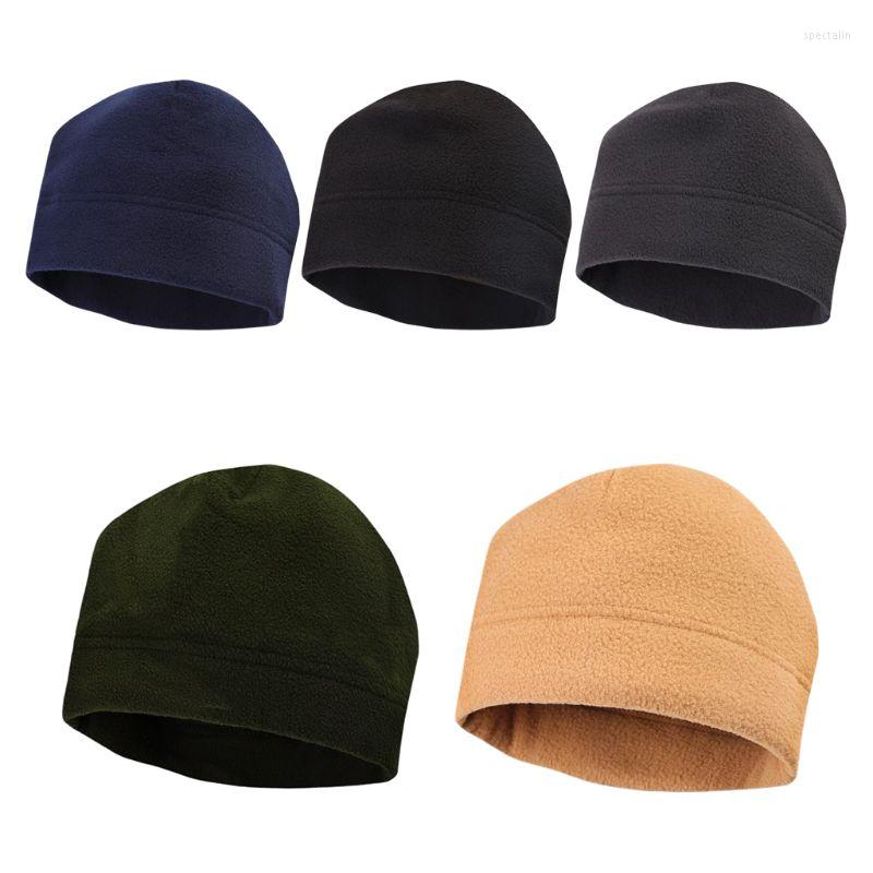 

Berets 2XPC Men Women Winter Warm Outdoor Thicken Faux Fleece Watch Cap Solid Color Stretchy, Navy blue