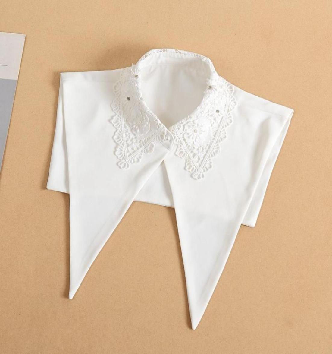 

Bow Ties Women039s Lace Embroidery Fake Collar Shirt Detachable Lapel Blouse Half Fuax Cols AccessoriesBow3177625