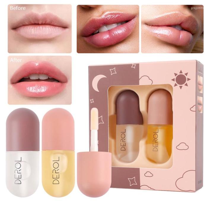 

Lip Gloss Crystal Lips Plumper Oil Instant Volume Moisturizing Day Night Repairing Reduce Fine Line Sexy Enhancer Women Cosmetic1466470, Army green