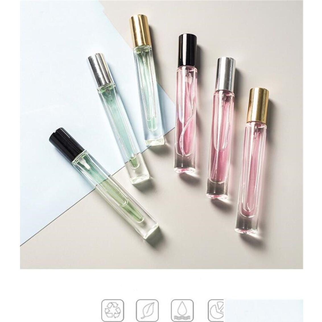 

Perfume Bottle Travel Per Atomizer 10Ml Refillable Bottles With Metal Aluminum Cap For Colognes Sample Container Drop Delivery Healt Dhmtz