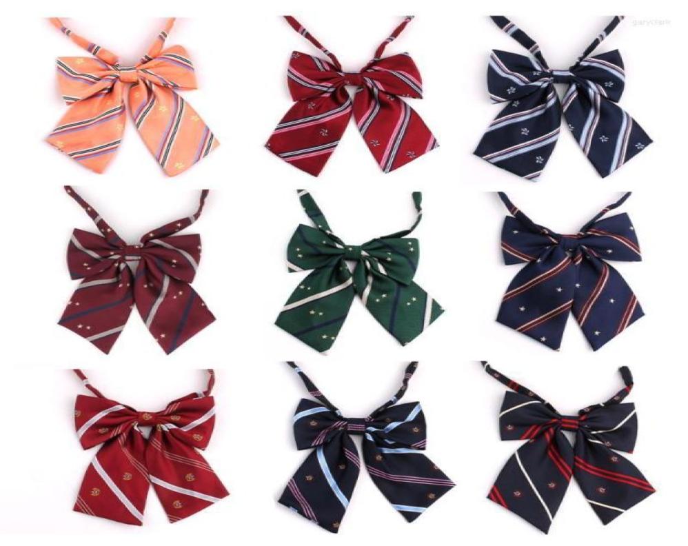 

Large Bowtie Oversize Bow Tie For Women Uniform Collar Butterfly Ladies Knot Adult Stripe Ties Cravats Girls Bowties Neck2402035