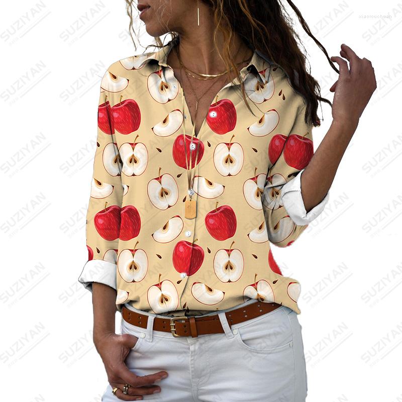 

Women's Blouses 2023 Style Long-sleeved Ladies Casual Shirt Floral Fashion Urban Lapel Shirts, Yl1012fe