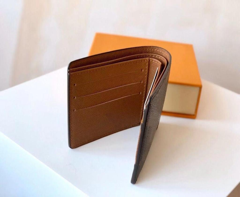 

Multiple Casual for Mens wallets fashion purse special canvas multiple short small bifold Purse with gift box 608959463079, Chocolate