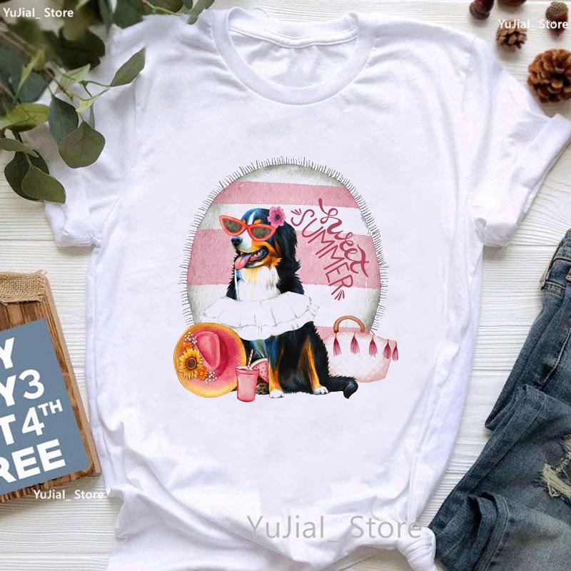 

Women' T Shirts Bernese Mountain Dog Graphic Print Shirt Girls My Big Brother Donet Tshirt Women Harajuku Kawaii Clothes Female T-Shirt, Yh7520