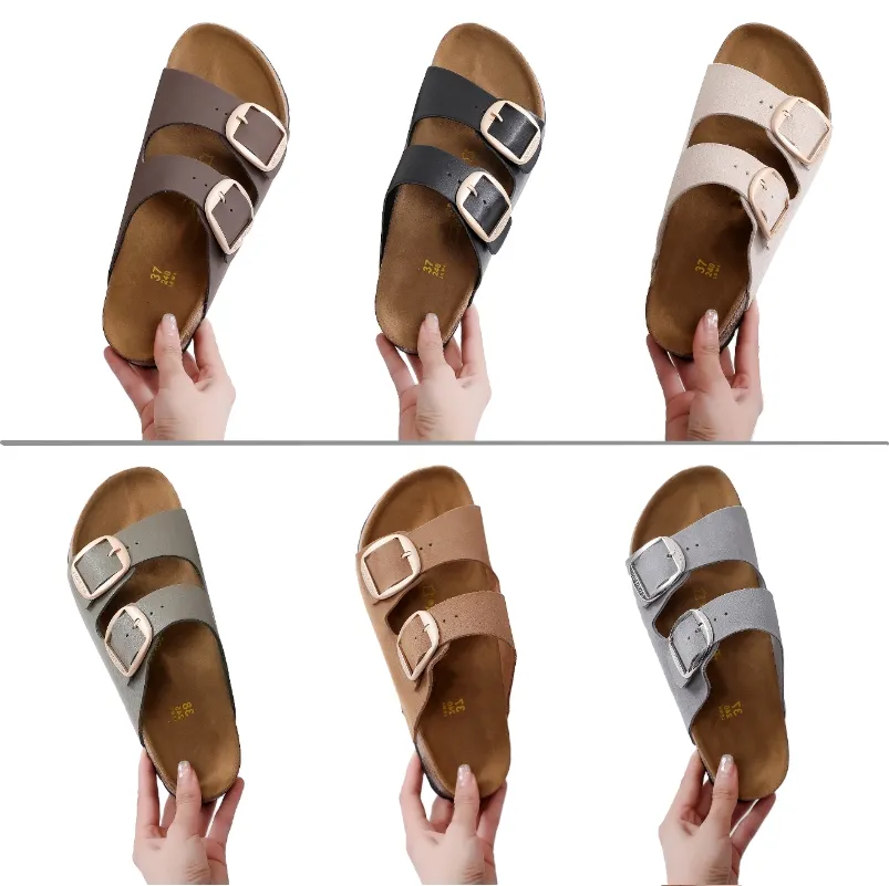 

Birkens Sandals Brand Man Slide Big Buckle Sandal Women Black White Fashion Brand Sandals 35-46, Arizona