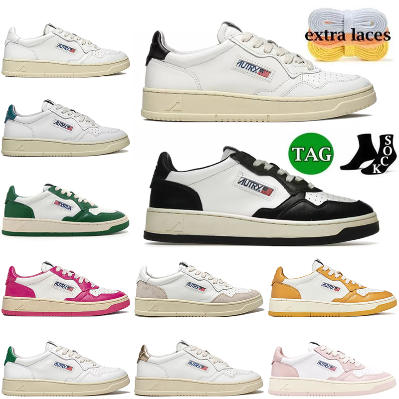 

Autry Action Shoes Designer Casual Women Shoe Autries Medalist Leather Suede Low Platform Sneakers USA Upper Two-Tone Pink Golden Panda Lows Loafers Dhgate Trainers, A14 white fuchsia