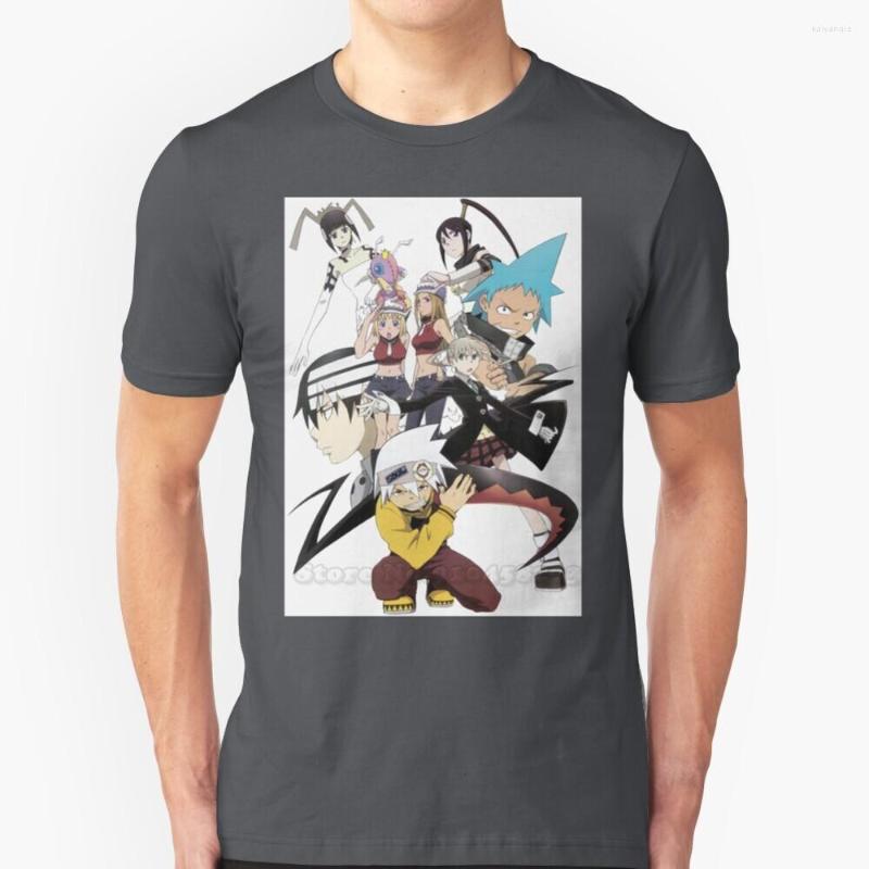

Men' T Shirts Soul Eater Shirt Summer Fashion Casual Cotton Round Neck Black Star Death Kid Tsubaki Maka Albarn, Mtee-gray