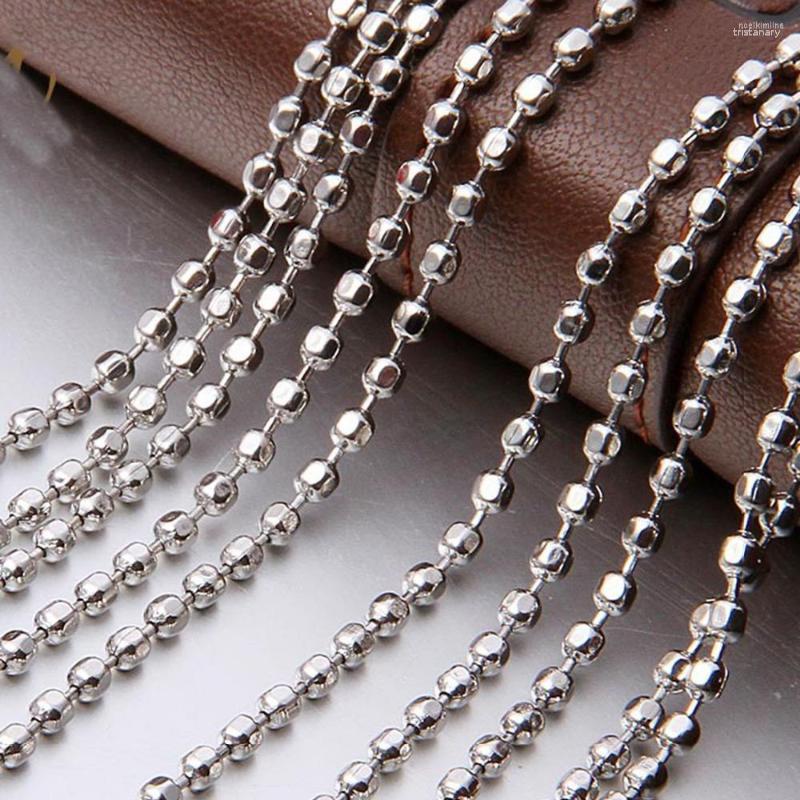 

Chains Granny Chic 1.5/2/2.4/3mm Stainless Steel Keychain Bead Ball Chain Floating Locket Necklace Trendy Jewelry Parts