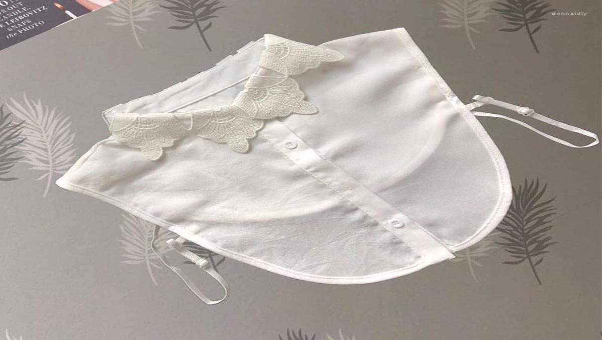 

Bow Ties Sitonjwly Women Detachable False Collar Ladies White Black Fake Dress Sweater Faux Col Vintage Lapel Decoration Donn226531324