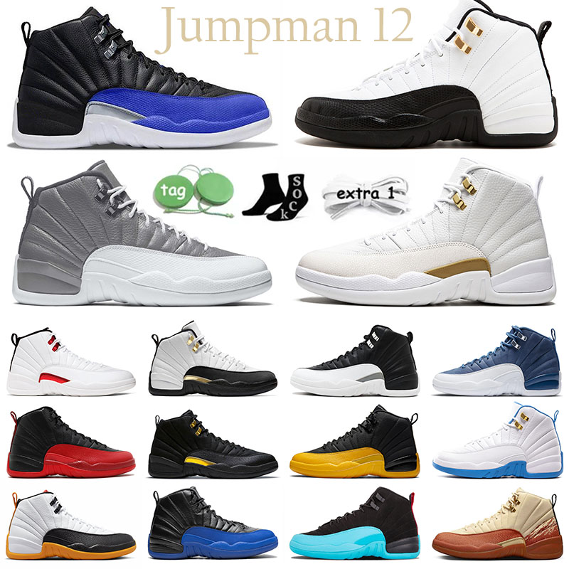 

Jumpman 12 Playoffs Basketball Shoes Men Sneakers Stealth Royalty Black Taxi 12s Trainers Stone Blue Cherry Twist Flower White Black Flu Game University Blue Sports, # stealth 40-47