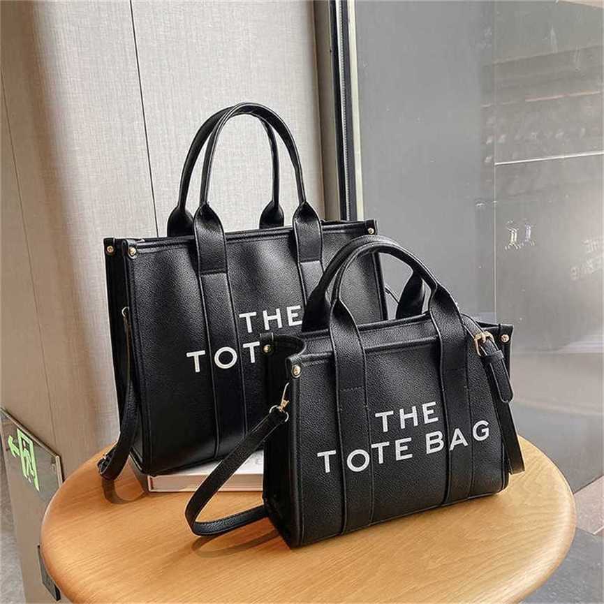 

Tote bag lychee pattern women's hand bag high-grade fashion printed letters One Shoulder Messenger Bag T264 60% Factory Outlet Sale WB3J, Small black