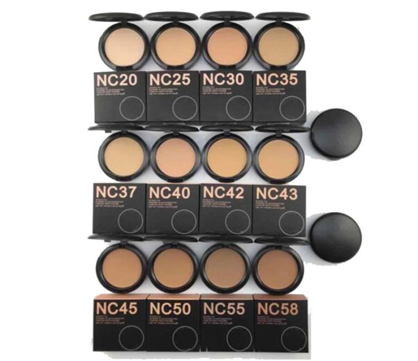 

M Face Makeup NC 12 Color Pressed Powders Puffs Foundation 15g Matte Natural Facial Powder3148551, Mixed color