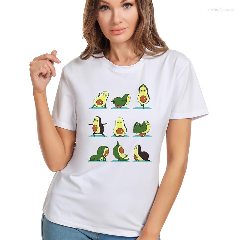 

Women's T Shirts Lovely Avocado For Women Tops Summer Loose Cartoon Aesthetic Casual Shirt Vintage Harajuku Tshirt Ladies Streetwear