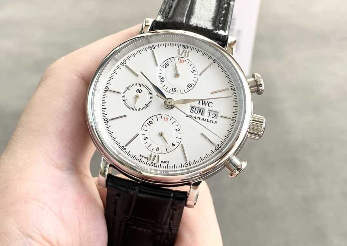 

Waterproof Designer 7750 movement Business New wrist watch I W 42mm*13.5mm mens Classic business montre iced out bezel gift TW Factory watches high quality tank 15A