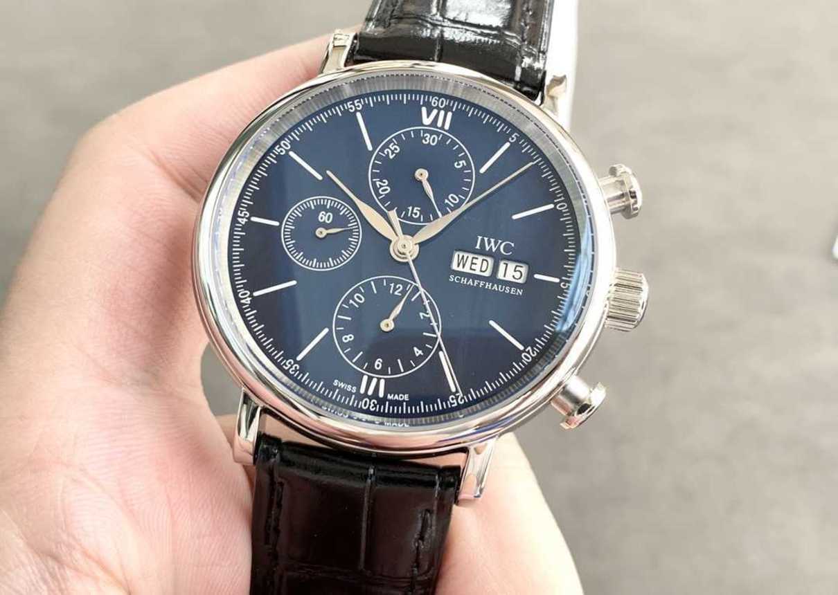 

Waterproof Designer 7750 movement Business New wrist watch I W 42mm*13.5mm mens Classic business montre iced out bezel gift TW Factory watches high quality tank 9A