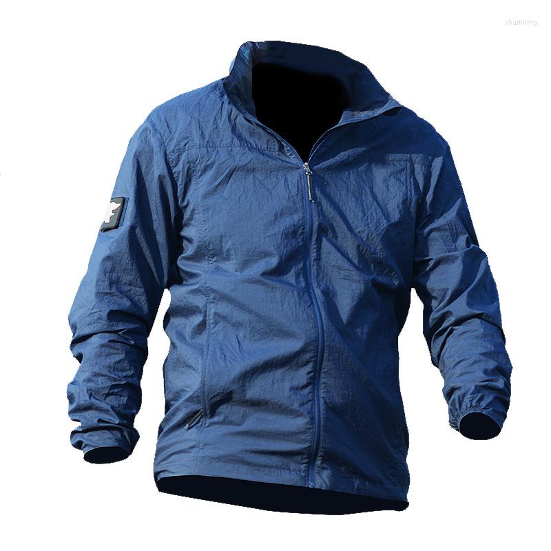 

Hunting Jackets Army Military Men Summer Thin Waterproof Windbreaker Quick Dry Tactical Skin Jacket Breathable, Grey green