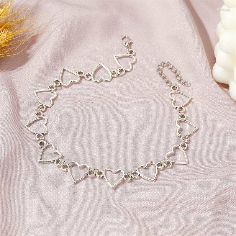 

Choker Fashion 27 5cm Short Chain Gothic Hollow Love Heart For Women Punk Necklace