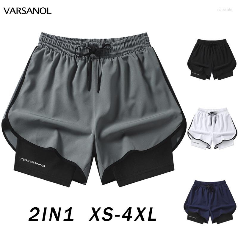 

Men's Shorts VARSANOL Running Men 2In1 Compression Casual Black Fitness Beach Bottoms Quick Dry Training Jogging Short Pants For, 70623-blue