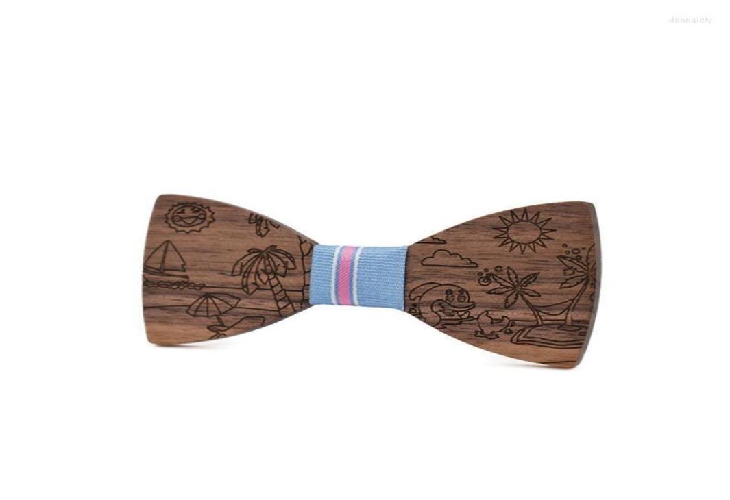 

Bow Ties Children Wooden For Baby Boy Bowknot Kids Handmade Wood Tie Butterfly Performance Adjustable Donn221925585