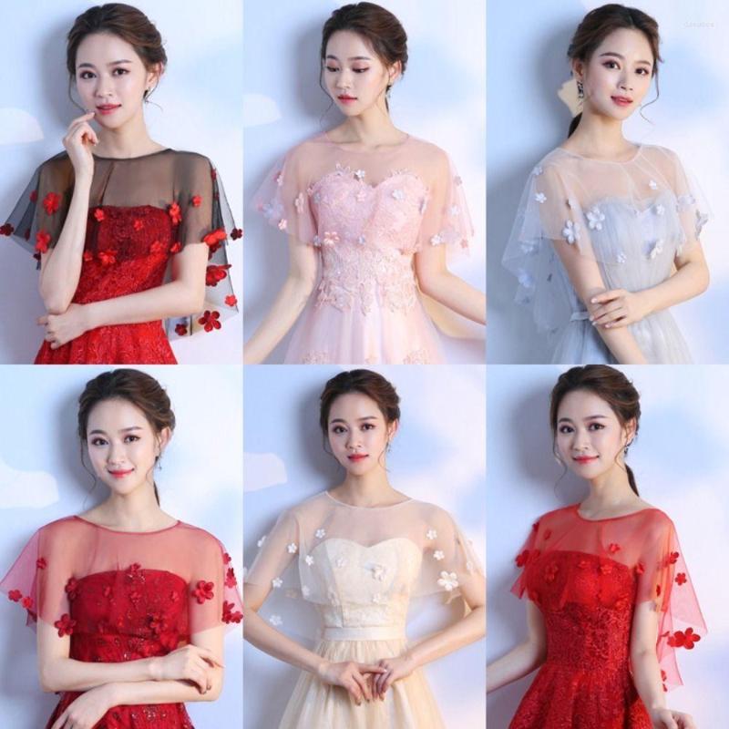 

Scarves Elegant Tulle Shawl Wedding Accessories Bridal Wrap Evening Prom Cape Cloak Bride
