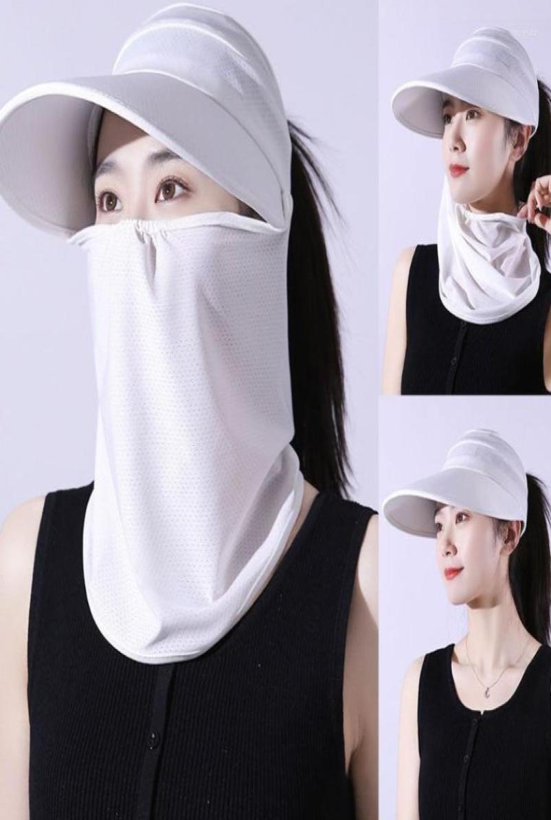 

Bandanas For Women Summer Female Outdoor Anti UV Foldable Sun Cap Wide Brim Neck Cover Hat HatBandanas BandanasBandanas8675071