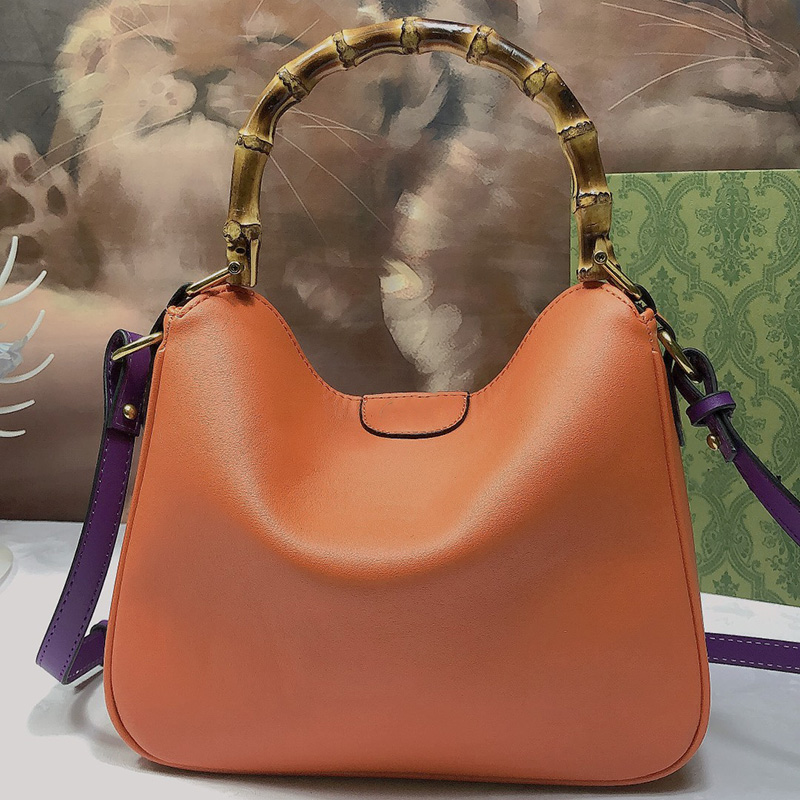 

Top quality Diana Bamboo Tote Bags women shoulder crossbody bag designer Metal hardware leather handbag 24cm Purses, Color 2