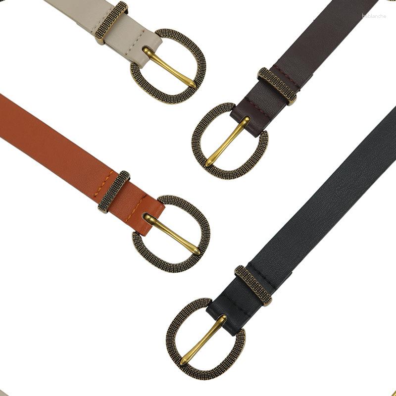 

Belts PU Leather Belt For Women Square Buckle Pin Jeans Black Chic Ladies Vintage Strap Female Waistband