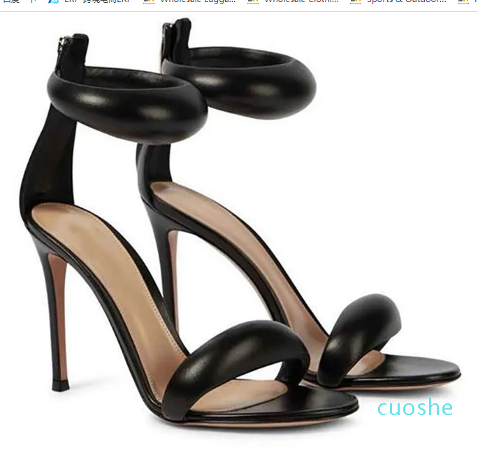 

2023 Leather Sandals 100% outsole Sandals Luxury High Heels Party Wedding