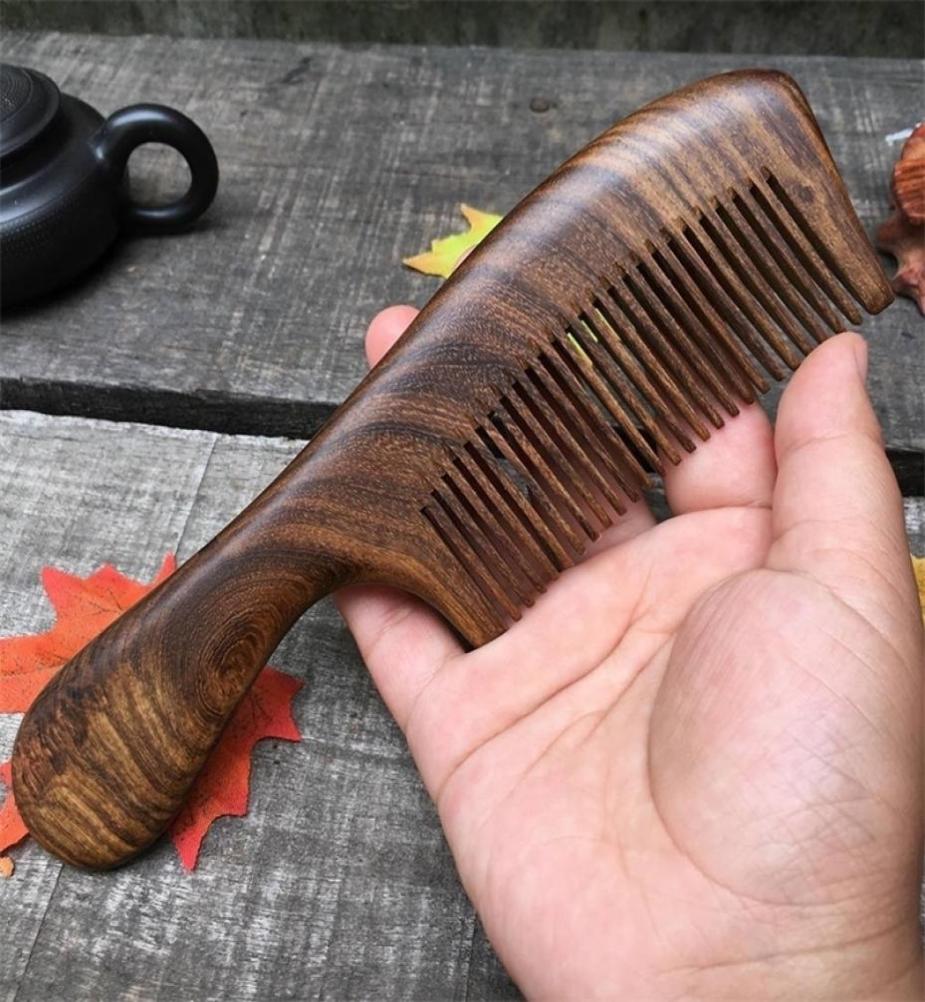 

Unisex Sandalwood Comb Women Men Home Travel Wood Antistatic Finetooth Wooden Handle 2202222620943