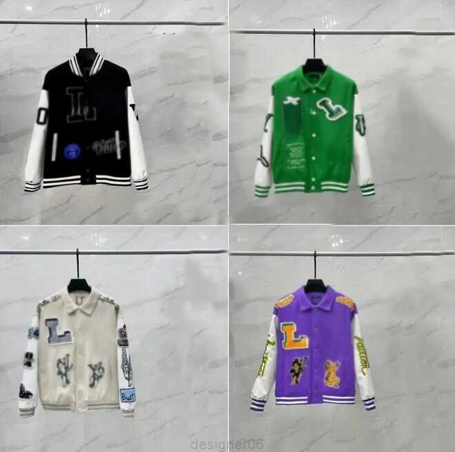 

Flocking Leather sleeves Baseball Coat Men's Jackets Mens women's jacket Highs Quality Casual Fashion brand Couples Men Women Varsity Coats Designer Clothing