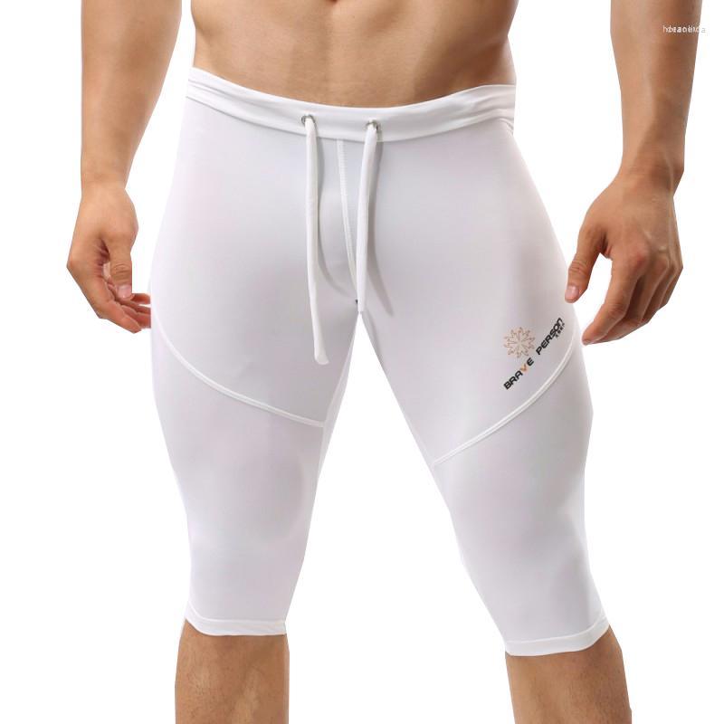 

Men' Sleepwear Men' Men Ice Silk Sleep Bottoms Fitness Workout Running Long Boxer Shorts Seamless Breathable Quick Dry Pants, Green