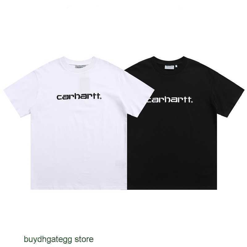 

A1gd Fashion Men' and Women' T-shirt Tooling Brand Carhart New American Street Spring/summer Classic Series Letter Embroidery Trend Ins Couple Short Sleeve Wllf, White
