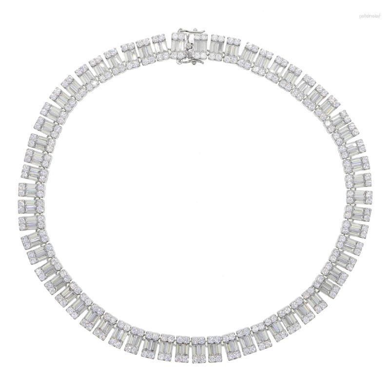 

Choker Chokers Iced Out Bling Hip Hop Shiny Necklace Luxury Jewelry For Women Paved White Cz Wedding / Party Gift 2023Chokers