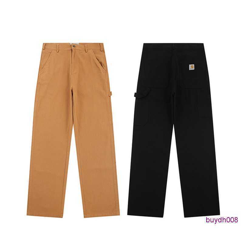 

Fashion Men' and Women' Trousers Tooling Brand Carhart New Autumn Winter Main Line Cargo Label Lovers Loose Casual Straight Trousers 01dn, Black