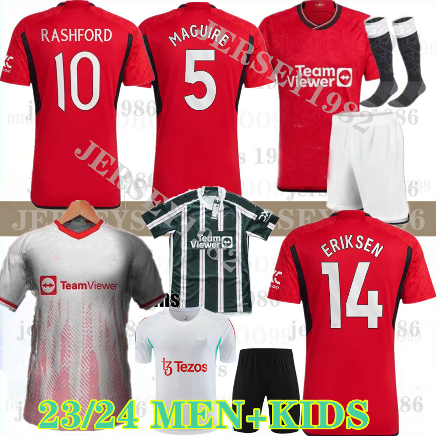 

23 24 ANTONY CASEMIRO MARTINEZ ERIKSEN soccer jerseys RASHFORD 2023 SANCHO CAVANI B. FERNANDES FRED MancHEstErS MANS UTDS football shirt kit set Uniforms 999, 2324