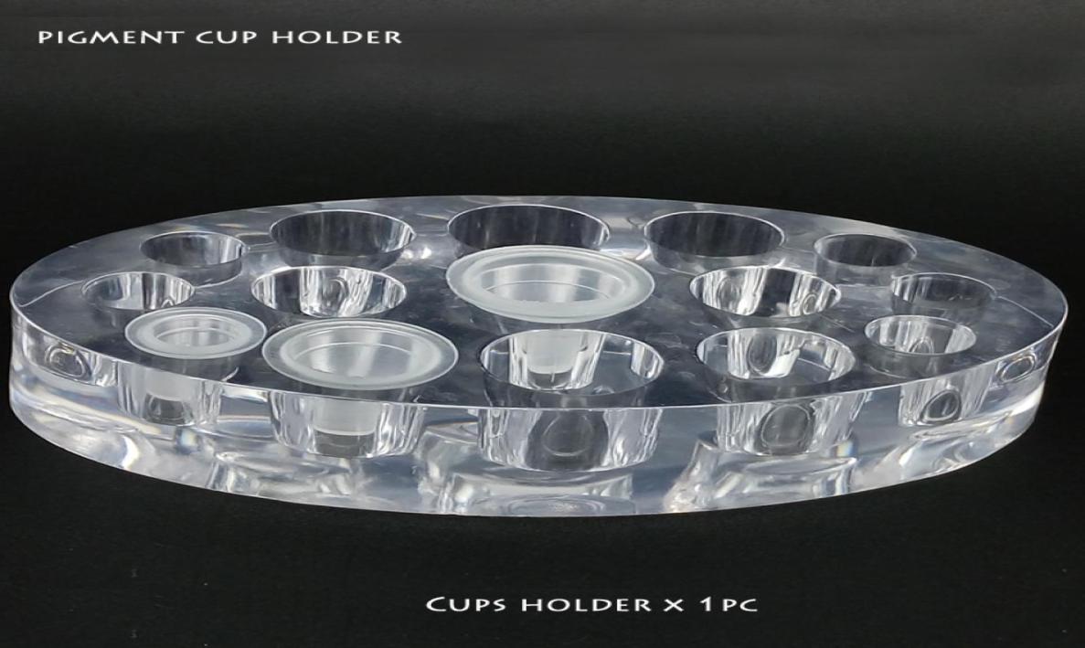 

WholeOval Acrylic pigment rack permanent makeup pigment cup Color pigment cup tattoo holder holder ship2917343