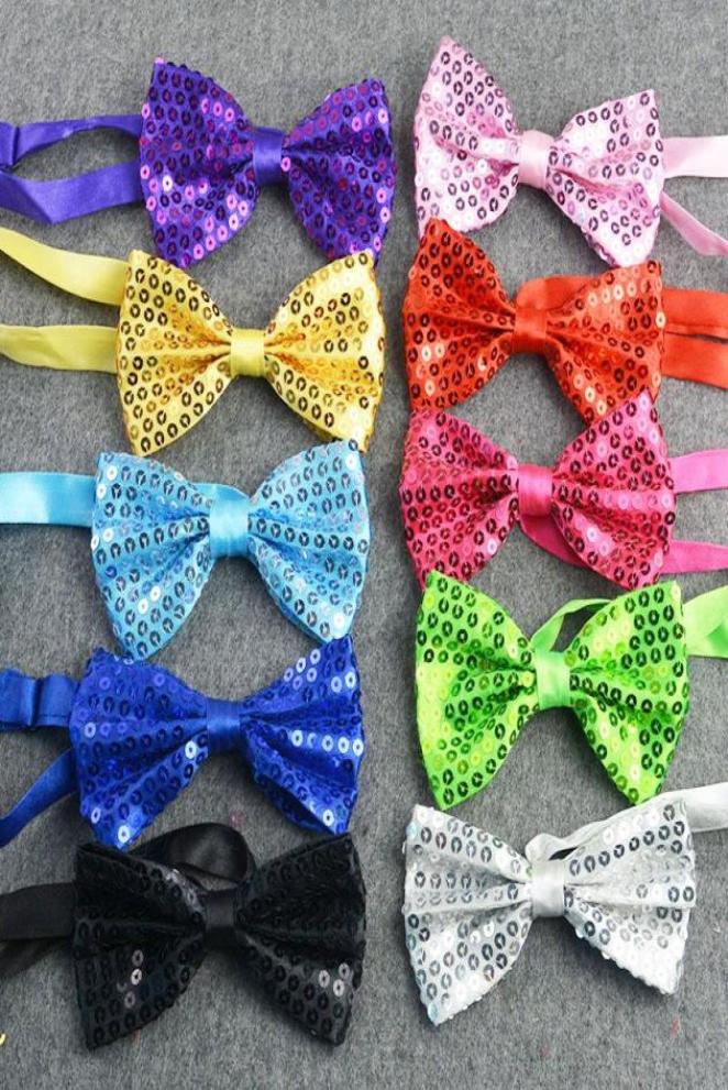 

Bow Ties Adjustable Sequins Bowtie Stage Performance Tie For Boys Girls Fashion Team Dance Bowknot Paillette Party Shiny TieBow2078397