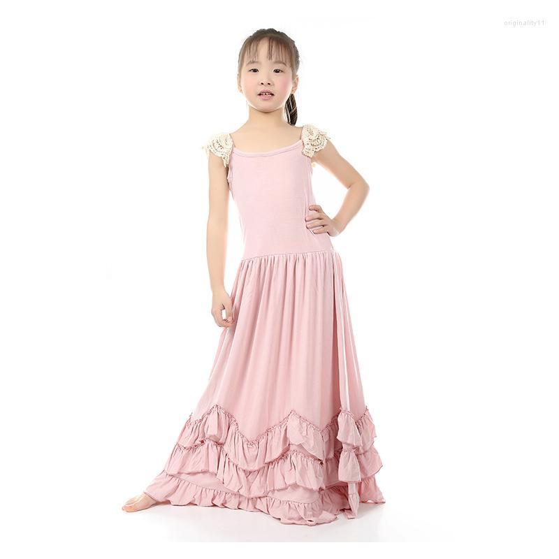 

Girl Dresses 2023 Summer Medium And Large Girls' Dress Fashion Comfortable Casual Beautiful Children's Skirt Hem Lace Jersey, See chart