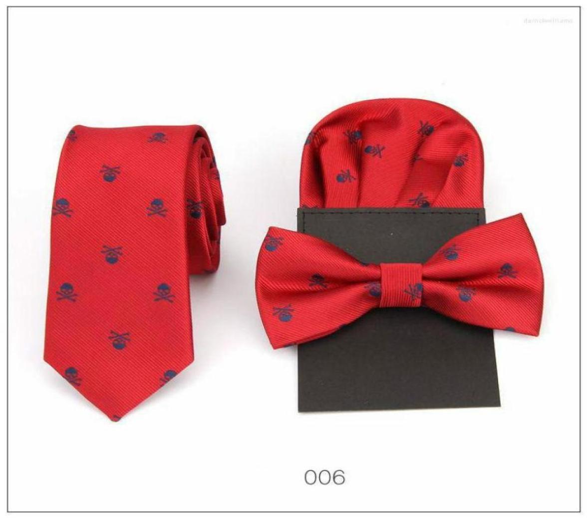 

Bow Ties Fashion Tie Set Bowtie Pocket Towel Threepiece Men039s Casual Korean Version Of The Skull Necktie9335589
