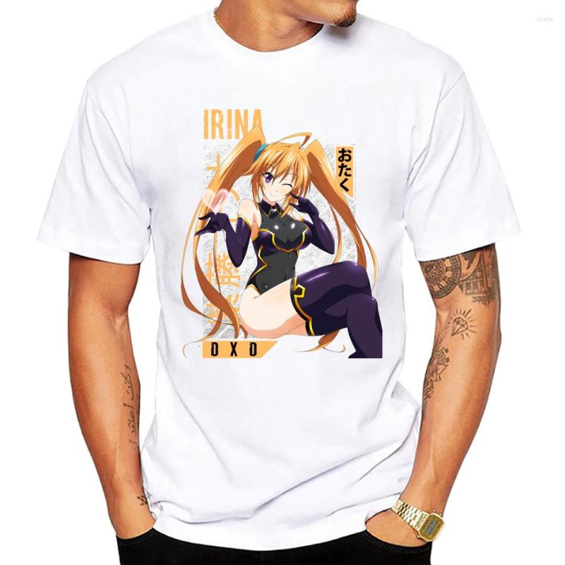 

Men' T Shirts Fashion O-Neck Irina Shidou High School DxD Aesthetic Cute Waifu Girl Print White Shirt Hip Hop Short Sleeve Men, 1266