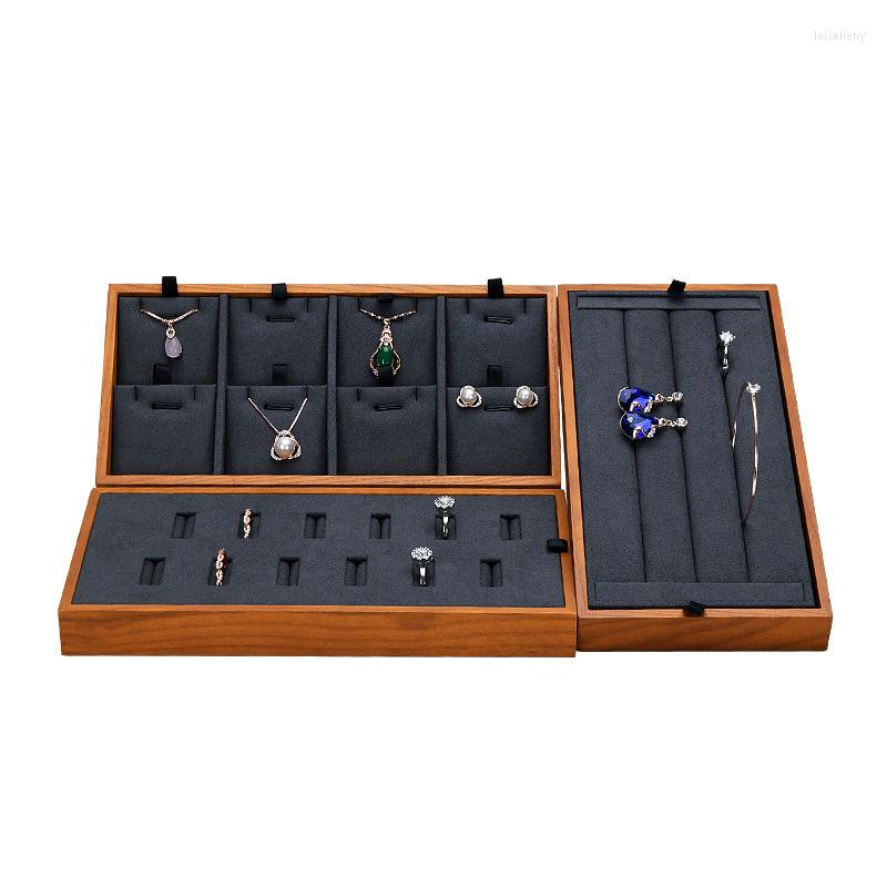 

Jewelry Pouches Style Solid Wood Display Plate Necklace Ring Earring Pallet Store Props Frame