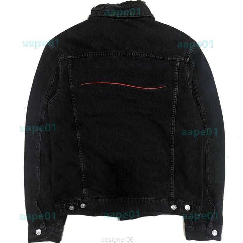 

Famous Mens Denim Jacket Men Women High Quality Casual Coats Black Blue Fashion Mens Stylist Jacket Outerwear Size M-XXL