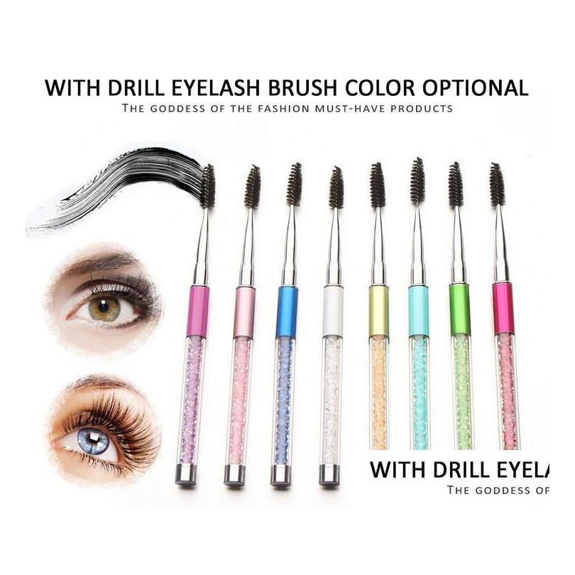 

Makeup Brushes 8 Colors Rhinestone Acrylic Handle Eyelash Combs Spiral Mascara Wands Extension Applicator Spoolers Tool Xb Drop Deli Dhkzn