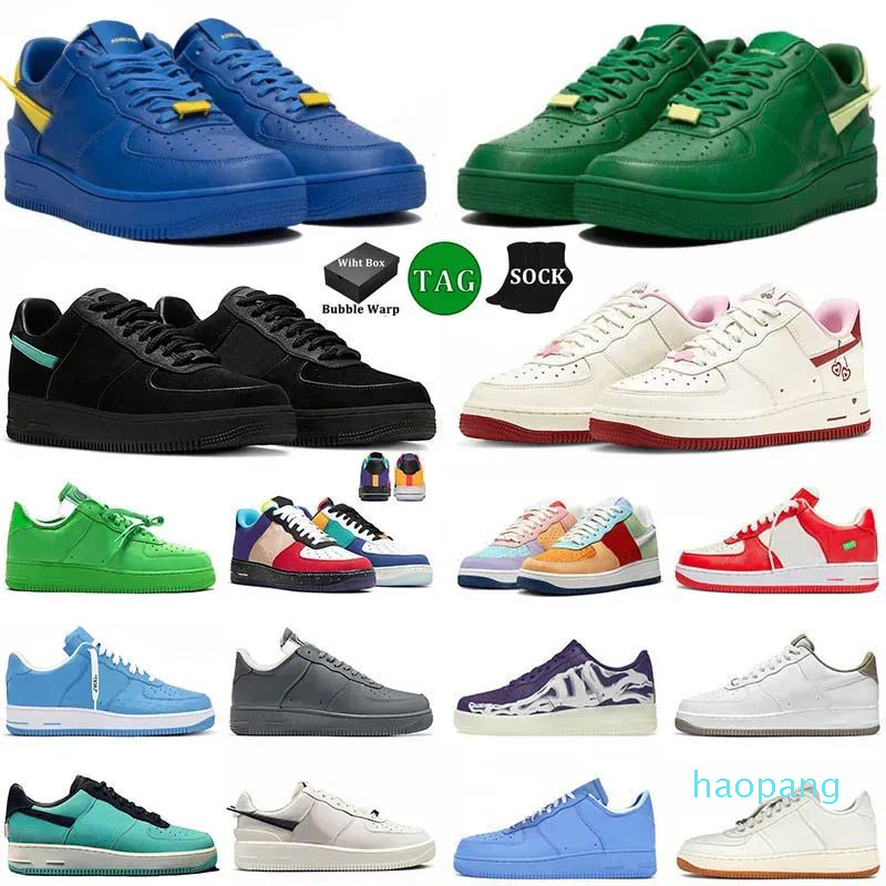 

With Box Triple White Low Running shoes Af 1 Platform Skate Tiffany x AMBUSH x Phantom Panda Men Women Skeleton Trainers Dhgate Sneakers 36-45, 24