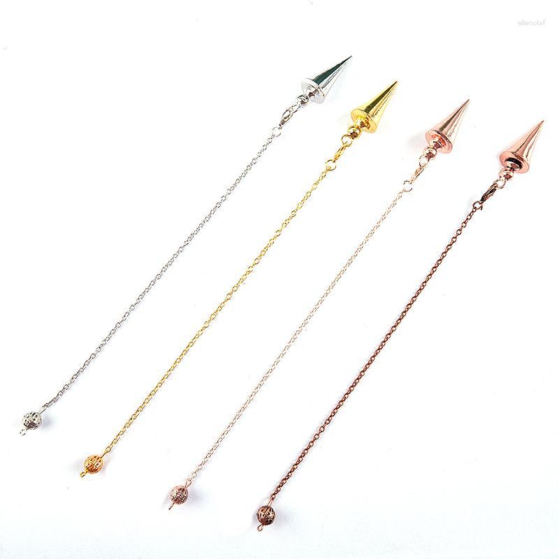 

Pendant Necklaces Cone Metal Pendulum For Antique Copper Gold-color Spiritual Pendulo Healing Pendule Jewelry Gift Gord22