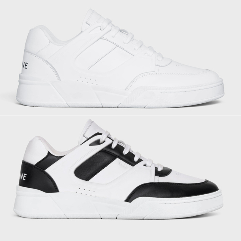 

Mens Womens Ct-07 Cow Leather Low Cut Lace Up Casual Shoes Sports Shoes White Black Gray Blue Fabric Lining Circular Designer Sneakers 38-44