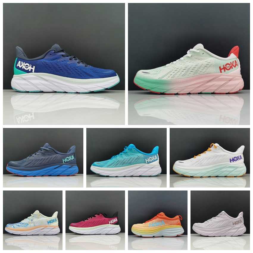 

2023 Running Shoes Hoka One Clifton 8 Carbon X3 Women Men Bondi 8 Clifton 9 Athletic Shoes Shock Absorbing Road Fashion Hokas Mens Womens Sneakers Highway Climbing, C8-01