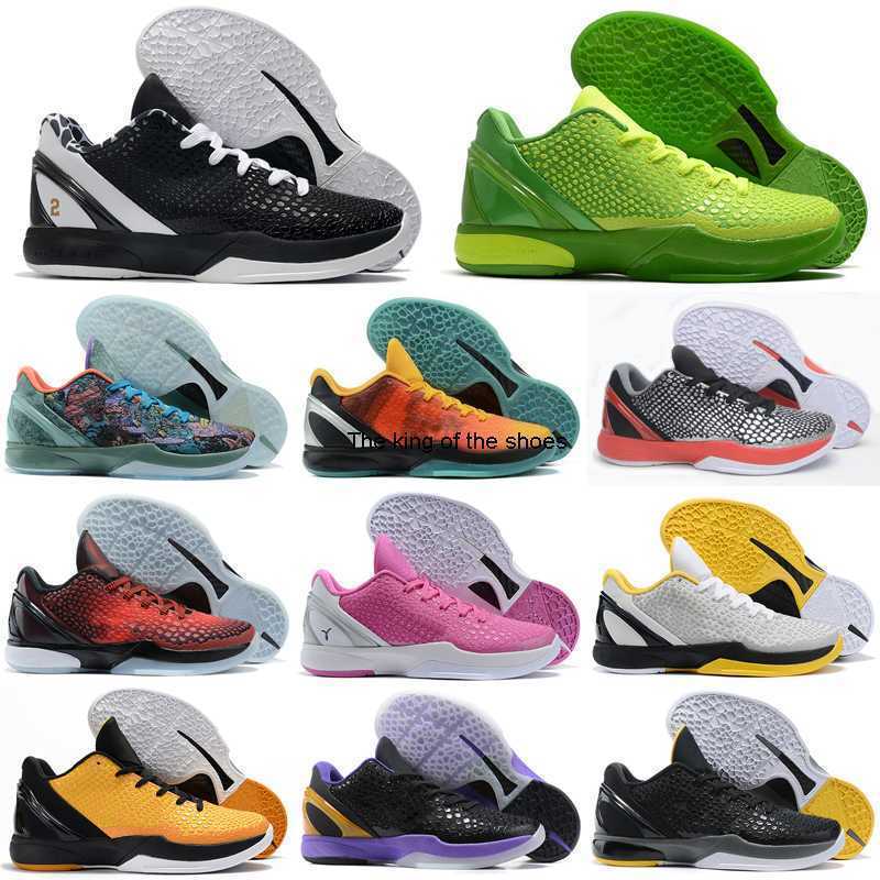 

Basketball shoes 2022 Black Mamba 6 Forever Mambacita Men high quality Proto 6s VI Grinch Think Pink Metallic Gold sneakers, As photo 5